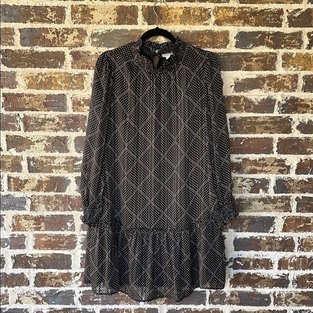 J. Crew Ruffle Tiered Sparkle Mini Dress Size Small